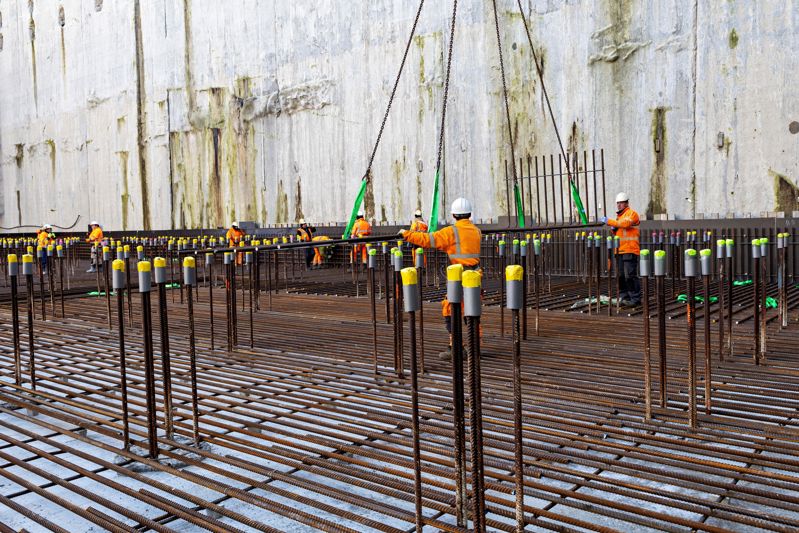 Working On Rebars Installation 18 Feb