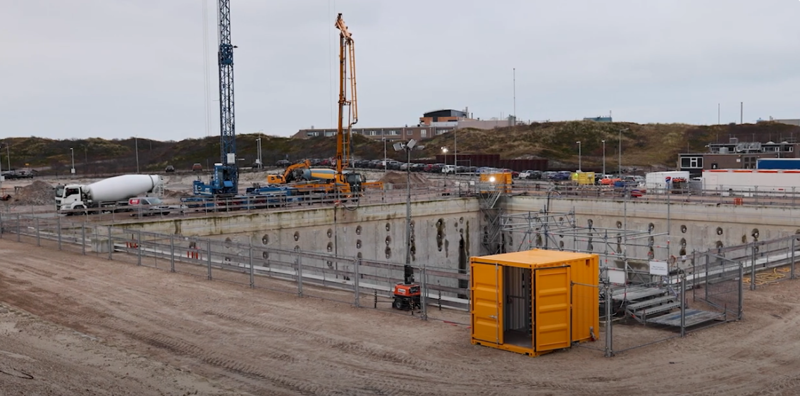 Site Overview With Concrete Mixer