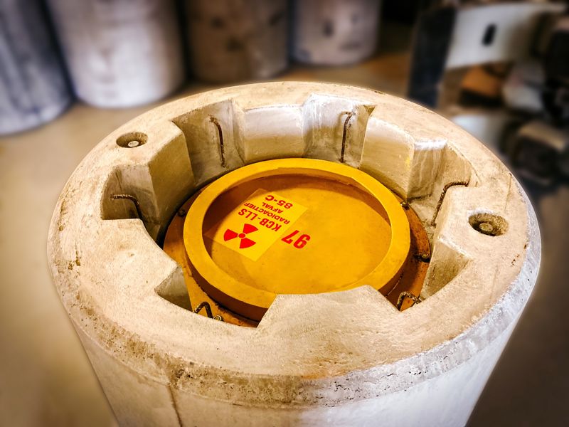 Foto Van Radioactief Afval Bewerkt